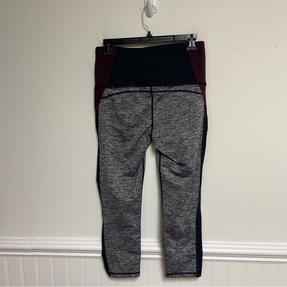 Mano b leggings Black/Burgundy Size Large Ankle - Picture 3 of 4